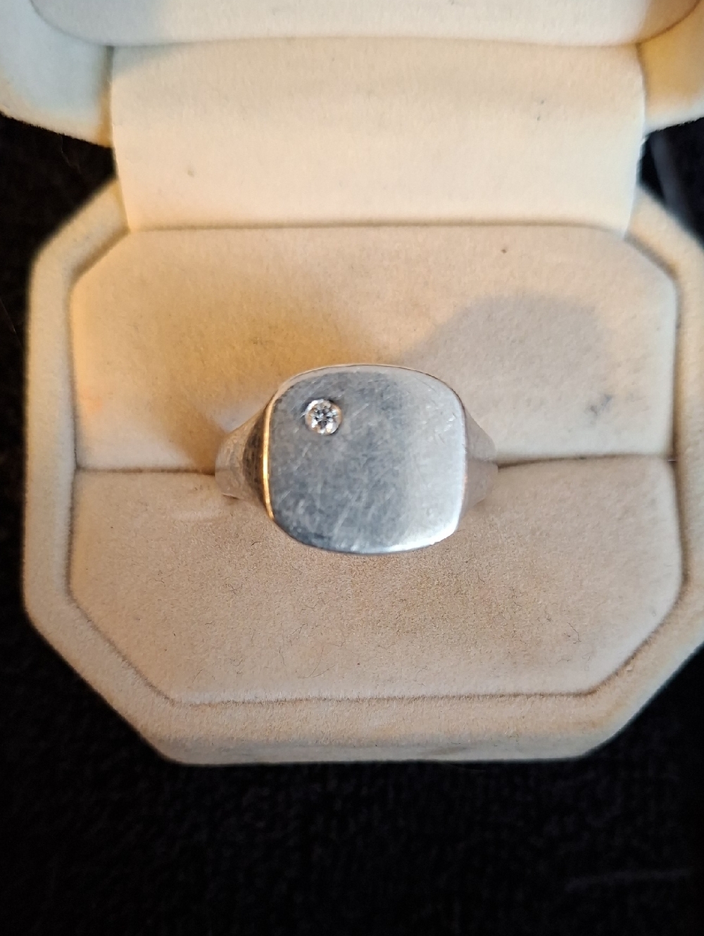 Sterling Silver With 5pt. Diamond Signant Ring By Vera Wang